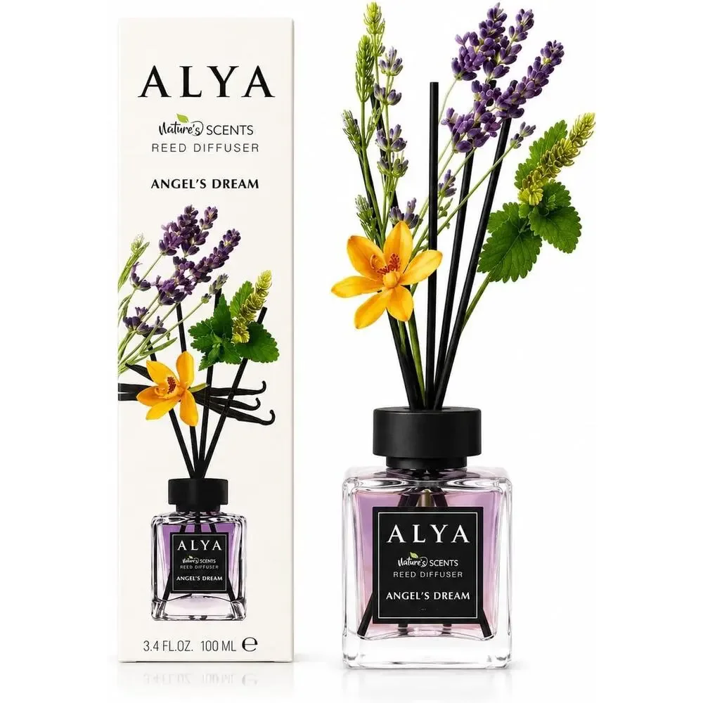 Alya Reed Diffuser Angel’s Dream Nature’s Scents 3.4 Fl. Oz . 100 Ml
